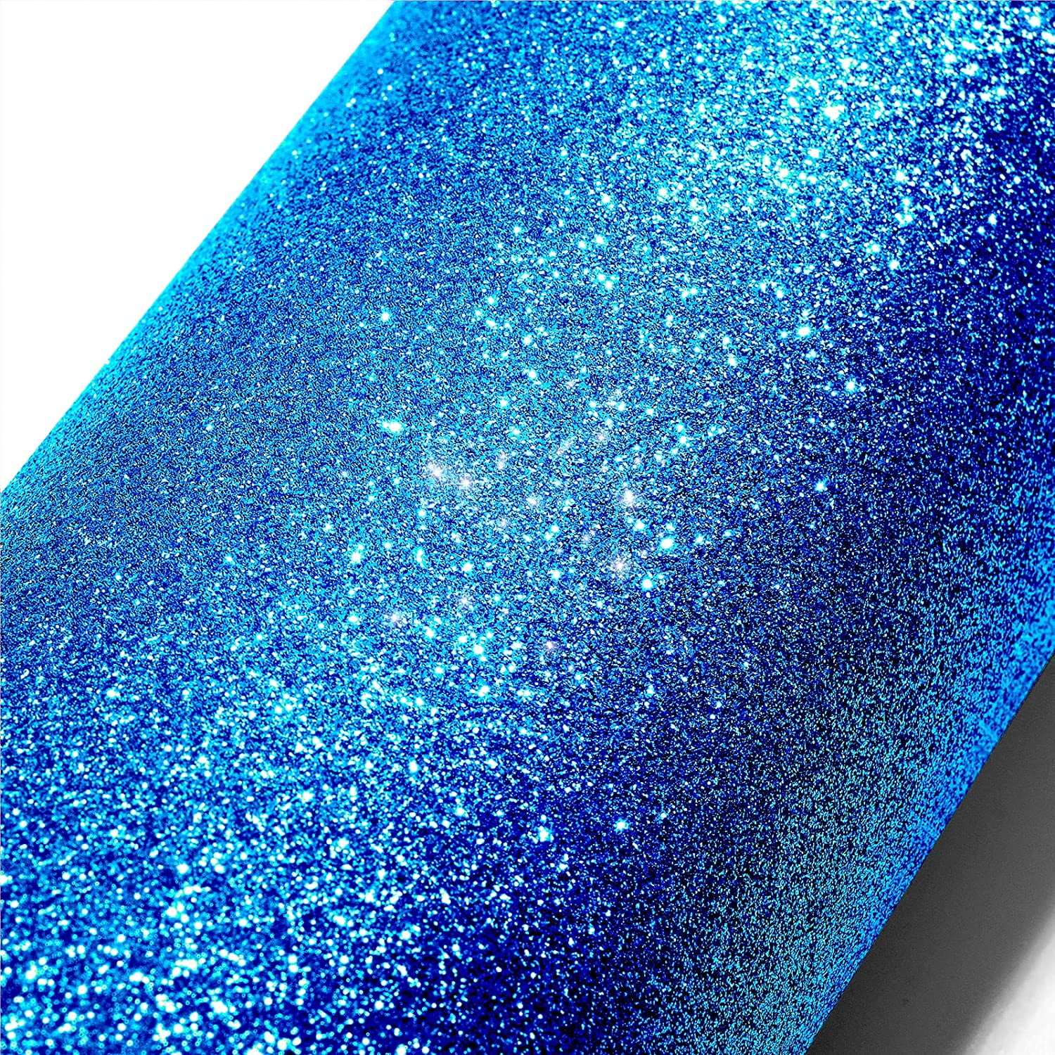 Stickyart Peel and Stick Glitter Wallpaper Textured Blue Sparkle