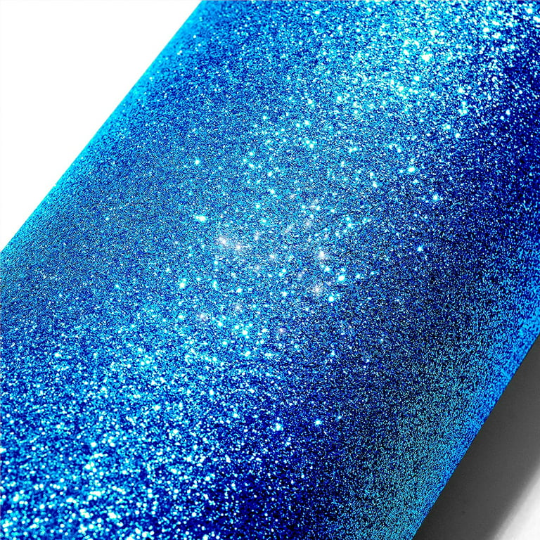 Stickyart Peel and Stick Glitter Wallpaper Textured Blue Sparkle Wallpaper  Roll Self Adhesive Glitter Fabric Wallpaper for Bedroom Living Room Laundry