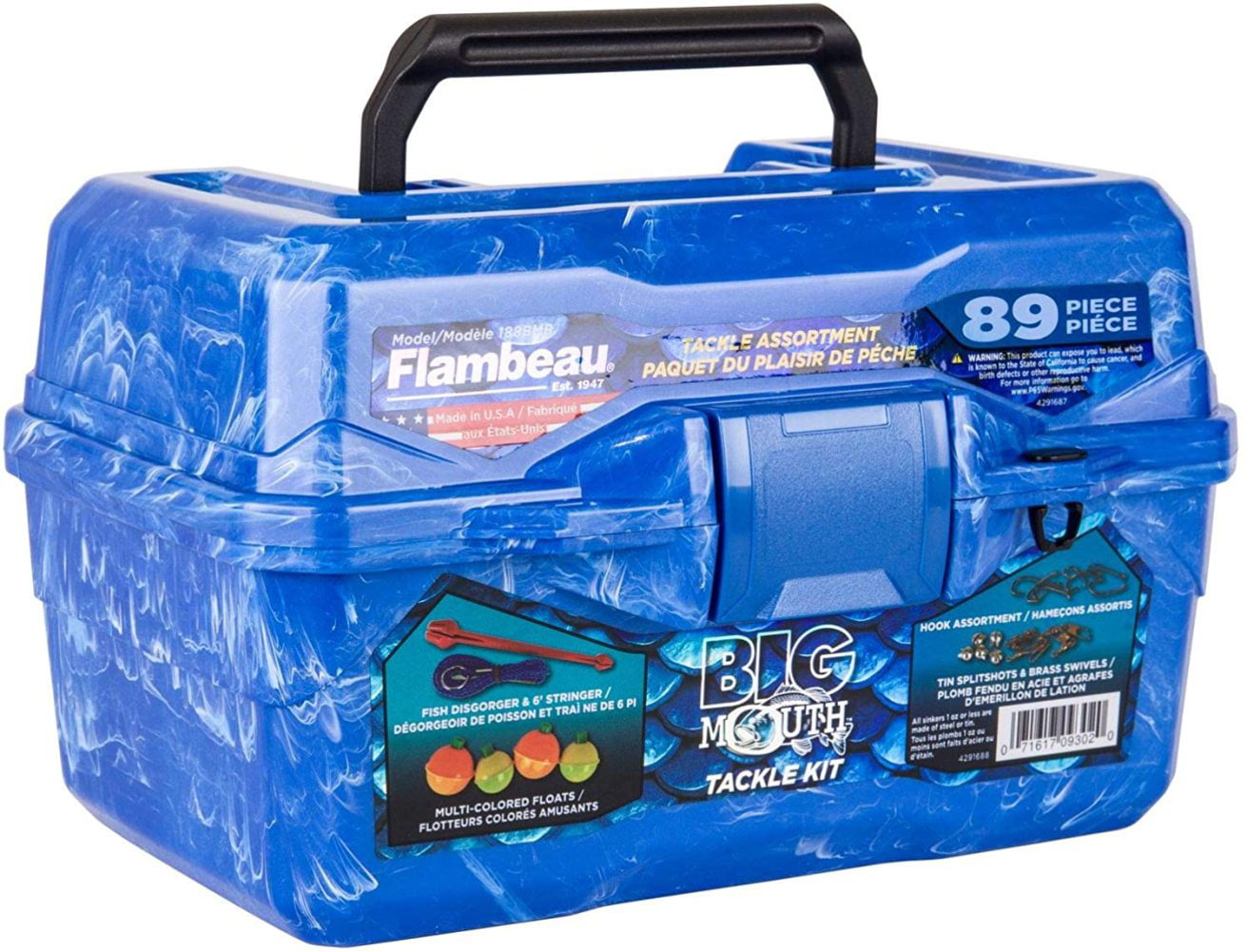 FLAMBEAU T9007 Adjustable Compartment Box,Translucent 