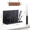 thumbnail image 2 of Mail Rack Black Metal Letter Sorter Desktop Mail Cutout Organizer, 2 of 5