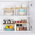 thumbnail image 3 of 2pcs Bamboo Kitchen Cabinet Counter Shelf Organizer, Stackable Expandable, 3 of 6