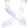 thumbnail image 4 of YWMJI Women's Long Opera Satin Gloves Elbow Length Long Mittens Elbow Length Basic Long Full Finger Gloves Lightweight Wedding Bridal Gloves Costume Halloween Cosplay Flapper Gloves Black One Size, 4 of 7