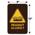 thumbnail image 6 of Peanut Allergy Yellow Warning Sign Home Business Office Sign, 6 of 6