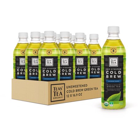 Teas  Tea Organic Cold Brew Unsweetened Green Tea  16.9 fl oz (12- Pack)