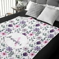 thumbnail image 4 of Custom Blankets with Name for Girls Personalized Baby Name Blankets Customized Swaddle Bed Blankets with Baby Name Flower Personalized Flower Blankets for Toddler Soft and Warm 30x40inch, 4 of 6
