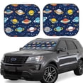 thumbnail image 2 of Bingfone Planets and Stars Windshield Sun Shade 2-Piece Foldable Car Front Window Sunshade for Most Sedans SUV Truck-Small, 2 of 7