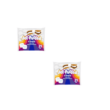 Jet-Puffed S'more Marshmallows – 21 oz, Pack of 2