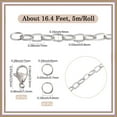 thumbnail image 2 of DIY 304 Stainless Steel Cable Chains Necklaces/Bracelets Making Kits Stainless Steel Color 7x4x0.8mm, 2 of 4