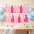 thumbnail image 5 of Party Decor,Hanging Ornament,Multi Color Paper Tassel Set,DIY Garland Accessory For Birthday Wedding And Festival(Pink), 5 of 7
