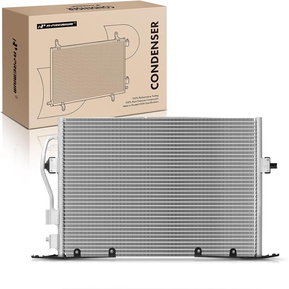 A-Premium Air Conditioning A/C Condenser Compatible with Ford Contour 1997-2000, Mercury Cougar 1999-2002 Mystique 1998-2000