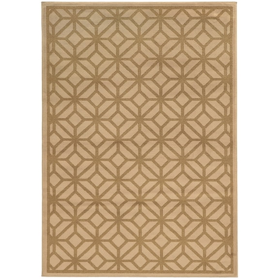 Addison Heights Ella Geometric Contemporary Area Rug, Beige
