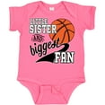 thumbnail image 3 of Inktastic Little Sister and Biggest Fan Basketball Player Girls Baby Bodysuit, 3 of 5