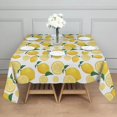 thumbnail image 3 of Yellow Lemon Fruit Slices White Pattern Square Tablecloth,Waterproof Square Table Cover,Wipeable Spillproof Washable Table Cover for Home Kitchen Party Decor 42"X42"(107x107cm), 3 of 6