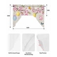 thumbnail image 5 of Happy Easter Swag Valances for Windows, Small Curtains Drapes, Spring Colorful Eggs Butterfly on Linen Kitchen Window Curtains Over Sink Window Treatment Valance for Bedroom/Bathroom 56"x36", 5 of 5