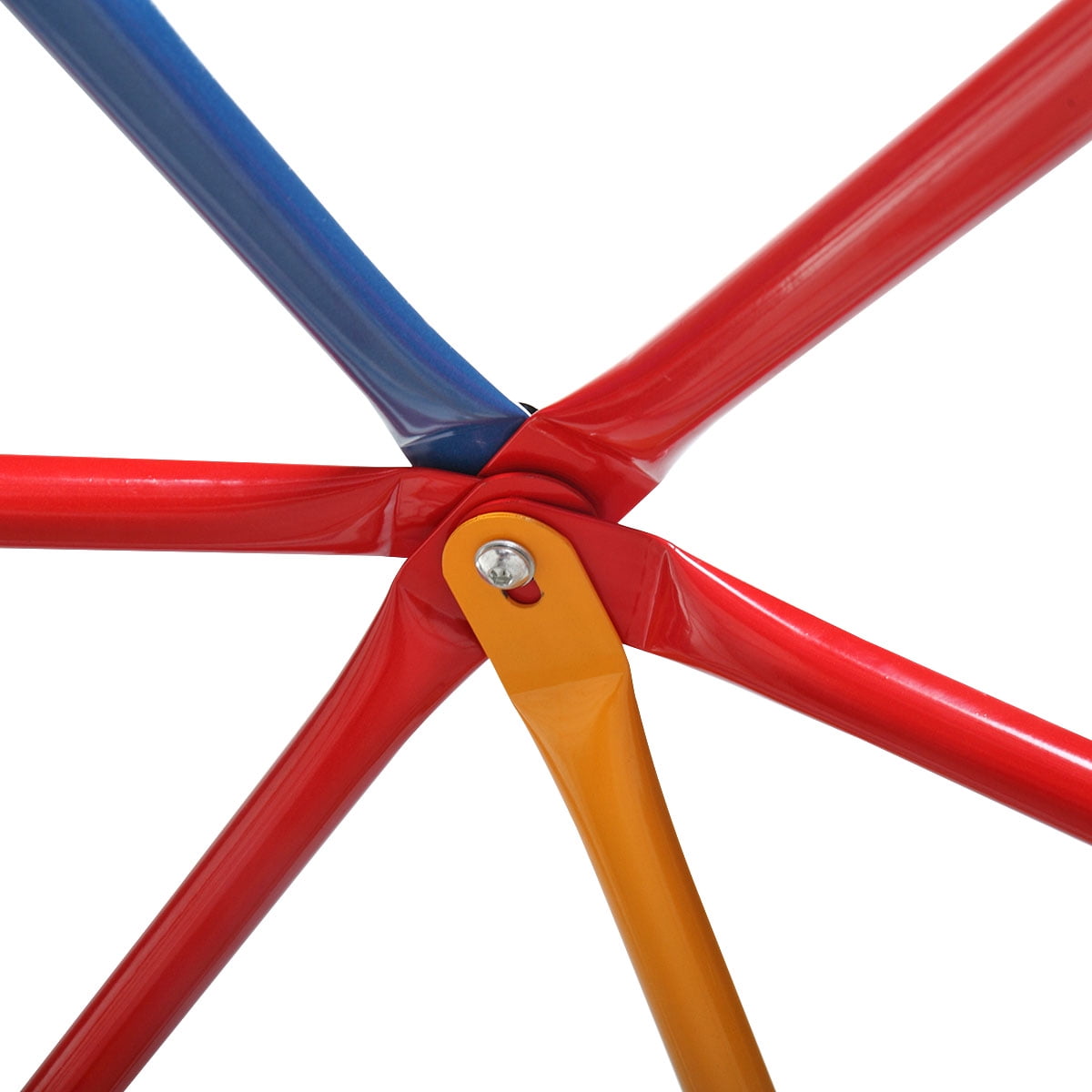 Children Climbing Frame Universal Exercise Dome Climber with Monkey Bars, Outdoor Playground Play Center for Kids, Red Yellow Blue