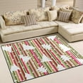 thumbnail image 2 of Dreamtimes Christmas Colorful Stripes Lightweight Carpet Mats, 5'3" x 4' Area Soft Rugs, Floor Mat Rug Home Decoration for Kids Room Living Room, 63"x 48", 2 of 6