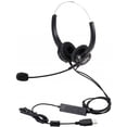 thumbnail image 3 of Auriculares TelPal con cancelación de ruido y micrófono USB para uso en computadora/PC/portátil, 3 of 3