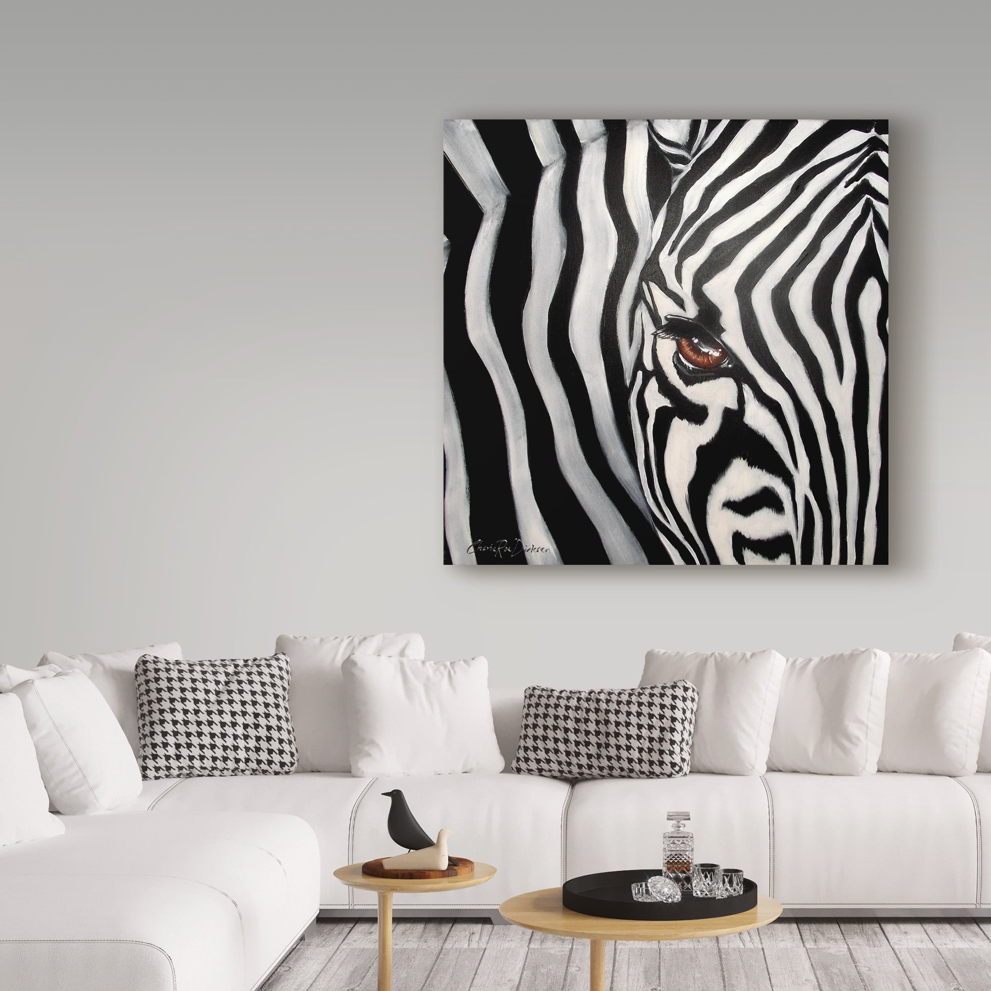 Trademark Fine Art 'Zebra Face' Canvas Art by Cherie Roe Dirksen