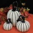 thumbnail image 3 of Halloween Black And White Pumpkins Polyresin Matte Finish 41492A, 3 of 3