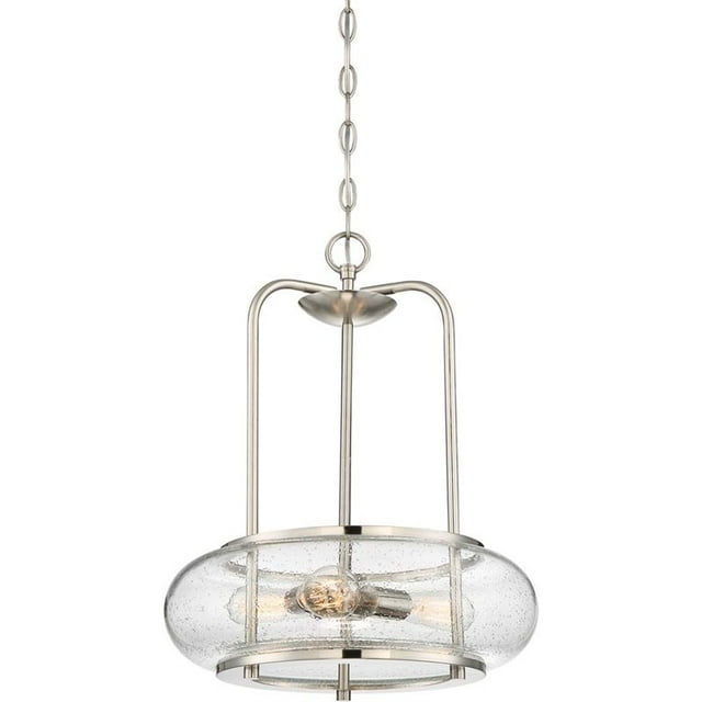 Quoizel Pendentif Lumière Trilogie 3 en Nickel Brossé