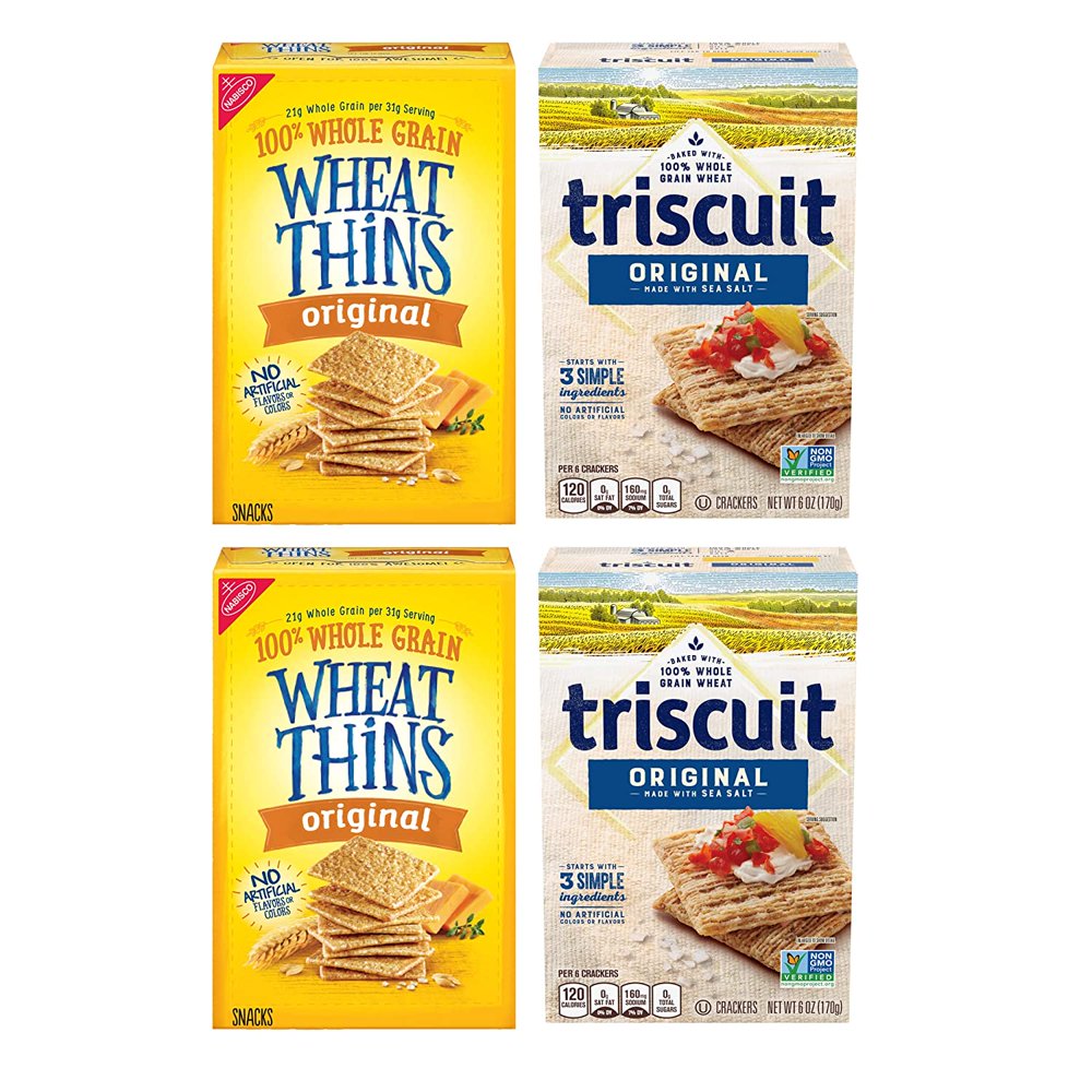 Wheat Thins Original and Triscuit Original Crackers Variety Pack, 4