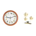 thumbnail image 5 of 2 Pieces Bird Wall Clock Sculpture Metal Leaf Ornament Iron Construction for Bedroom Office Housewarming Decor, 5 of 8