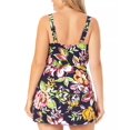 thumbnail image 2 of Anne Cole Surplice V-Neck Skirted One-Piece Swimdress, 2 of 2