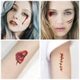 thumbnail image 3 of 30 Sheets Halloween Tattoo Sticker Water Transfer Temporary Tattoo Body Sticker, 3 of 8