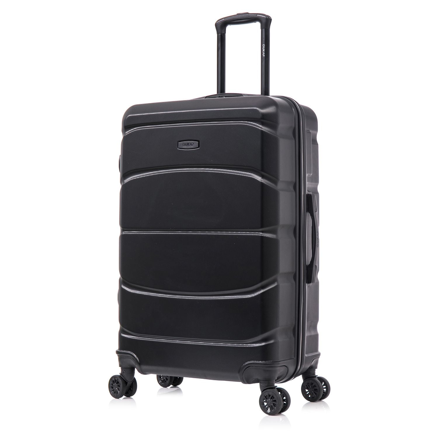 DUKAP SENSE 28" Hardside Lightweight Checked Luggage with Spinner Wheels, Handle and Trolley, Black