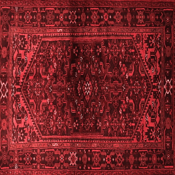 Ahgly Company Indoor Square Persian Red Traditional Area Rugs, 4' Square