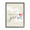 thumbnail image 2 of The Stupell Home Decor Collection Michigan Proud with Heart Framed Giclee Texturized Art, 2 of 4