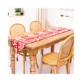 thumbnail image 1 of Inteprter Caminos de de Navidad Tela bordada Cómodos manteles individuales resistentes al desgarro Escritorio Impreso Mantel Diseño Adornos de Kits de decoración para fiestas Alce blanco rojo Inteprter HA068983-08, 1 of 6