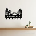 thumbnail image 5 of Craftnamesign Custom Ancient Town Metal Key Holder, Hometown Decor Key Holder, Metal Key Hanger, 5 of 5