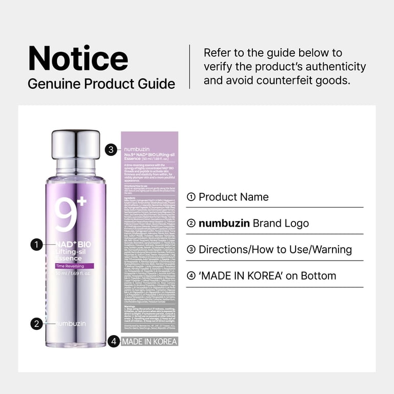 Numbuzin No.9 NAD Bio Lifting Essence 50ml - Walmart.com