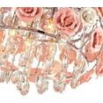 thumbnail image 6 of Miumaeov Crystal Chandelier Lighting, Modern Romantic Ceramic Pink Rose Crystal Chandelier Flush Mounted LED Ceiling Lamp Fixture with E14 Base for Living Room Bedroom Dining Room Decor, 6 of 9