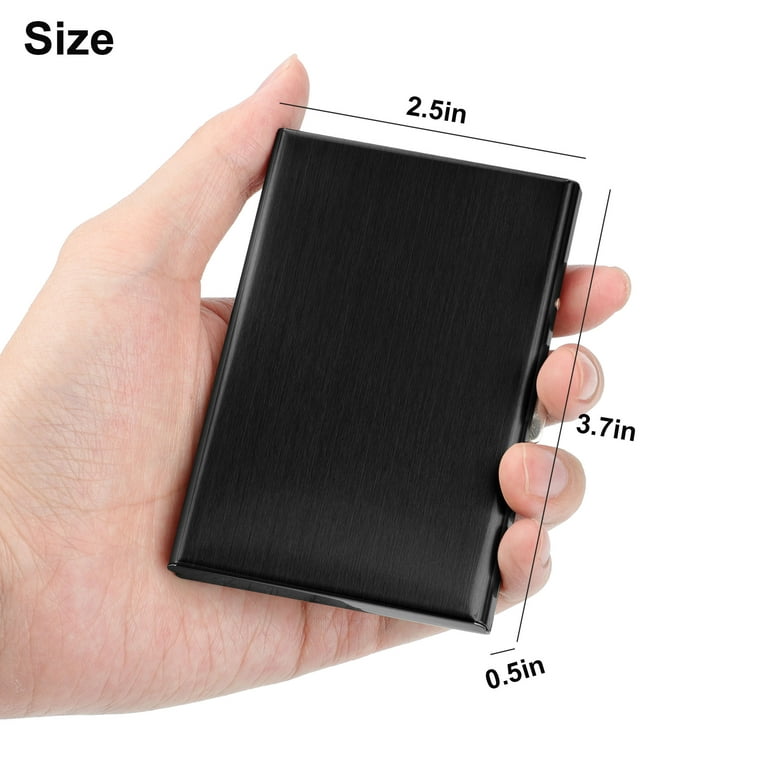 TSV Credit Card Holder, Mini Aluminum ID Case with 6 Slots for Women Men, Hard  Shell Business Card Protector 