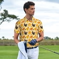 thumbnail image 3 of Balery Funny Chicken Camisa Polo de Hombre con Estampado, de Manga Corta y Tejido Medio, Camisa Tipo Golf Polo-3X-Large, 3 of 6