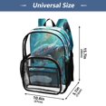 thumbnail image 6 of Iauyy Clear Backpack Heavy Duty PVC Transparent Backpack for College Workplace, Beautiful Sea Turtle, 6 of 8