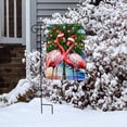thumbnail image 3 of Briarwood Lane Christmas Garden Flag 12x18 For Outdoor Festive Flamingos For Christmas Garden Flag Flags For Outside, 3 of 4