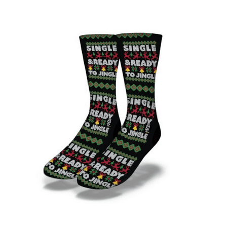 

SINGLE & READY TO JINGLE Funny Christmas Socks