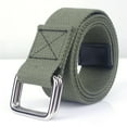 thumbnail image 2 of VMESZQFG Men's Elastic Belt Light Men Belt Men S Outdoor Versatile Double Ring Woven Belt Men S And Women S Canvas Universal Casual Jeans Womens Double Ring Belt Green, 2 of 3
