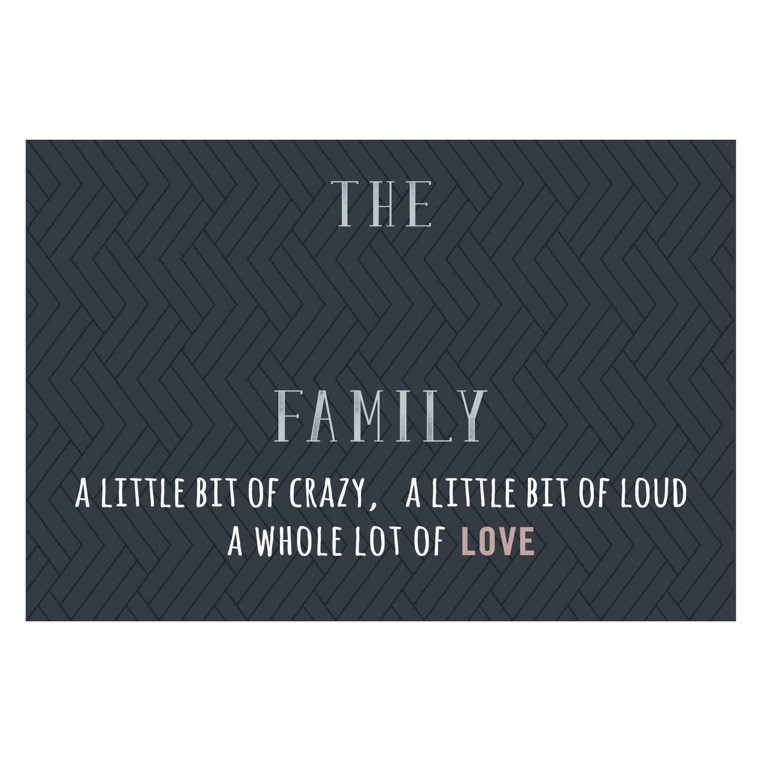 Personalized Planet 27x18 Little Bit of Crazy Loud and A Whole Lot of Love Doormat with Custom Family Name Printed on Gray Rectangular 1/8” Thick Non Slip Mat for Kitchen Hallway Deck or Porch