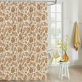 thumbnail image 4 of Fabric Shower Curtain, Vintage Brown Floral Plants Pattern Bathroom Curtain with 12 Hooks Waterproof No Bad Odor Machine Washable Bath Curtains for Bathroom, Spa Room, 36"x72", 4 of 6