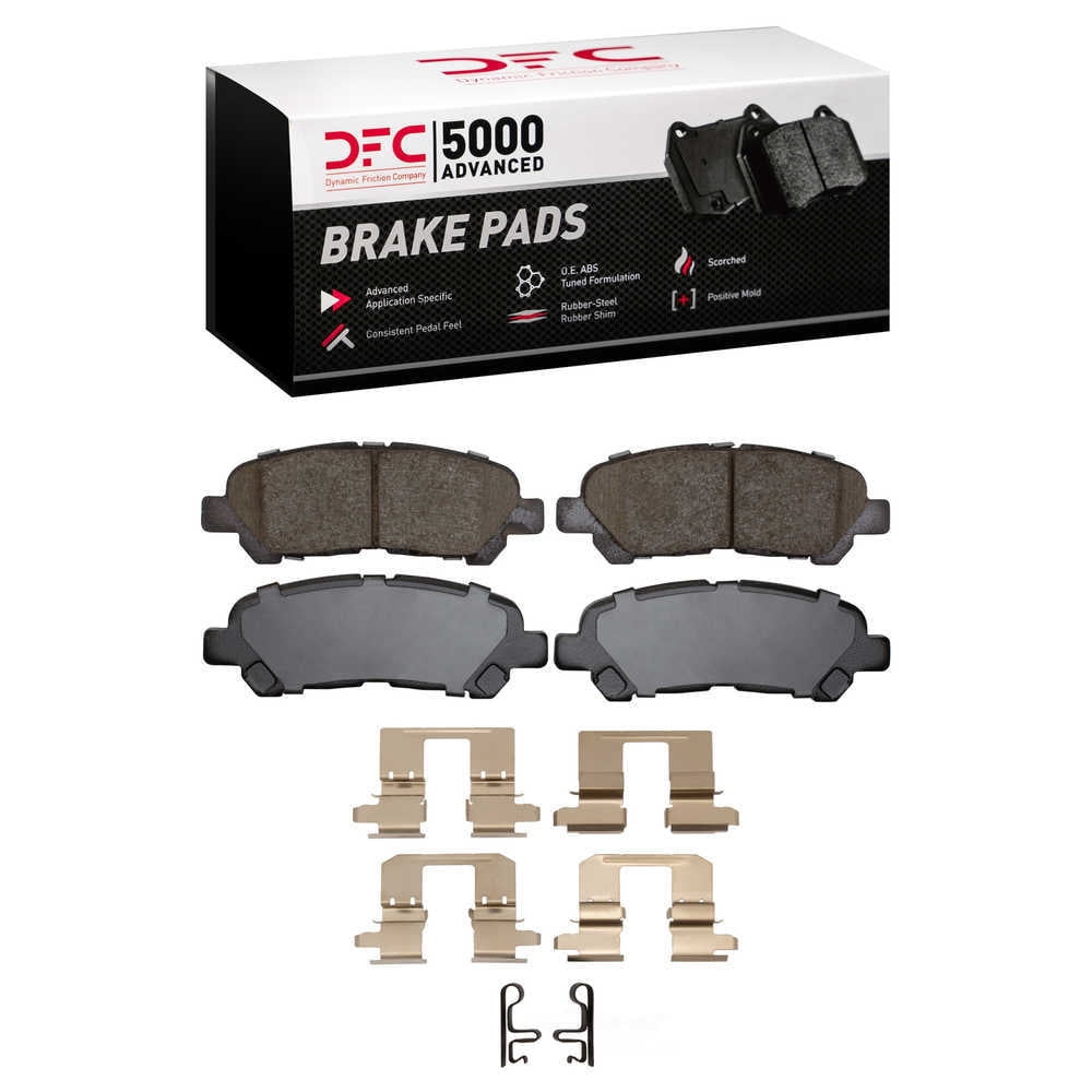 Dynamic Friction Company 1551-1325-01 DFC 5000 Advanced Brake Pads - Ceramic and Hardware Kit - OE