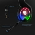 thumbnail image 2 of New York Mets Throwback Logo Wireless Bluetooth Gaming Headphones & Stand, 2 of 2