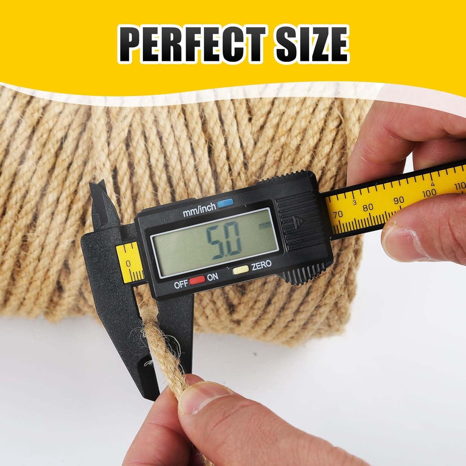 Natural Jute Twine, 5MM x 328FT Jute Rope Roll, Heavy Duty Thick Twine for Cat Scratching Post, Bundling, Gardening and DIY Crafts