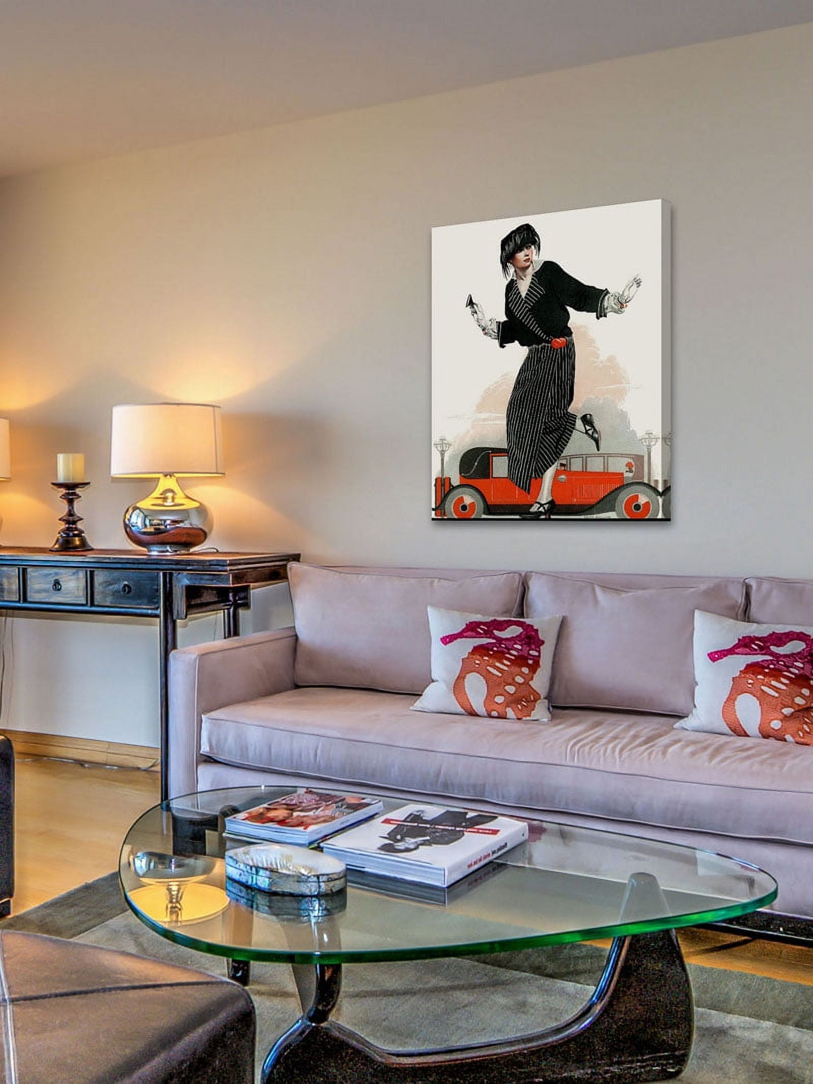 Marmont Hill "Flapper and Roadster" by Coles Phillips Painting Print on Canvas