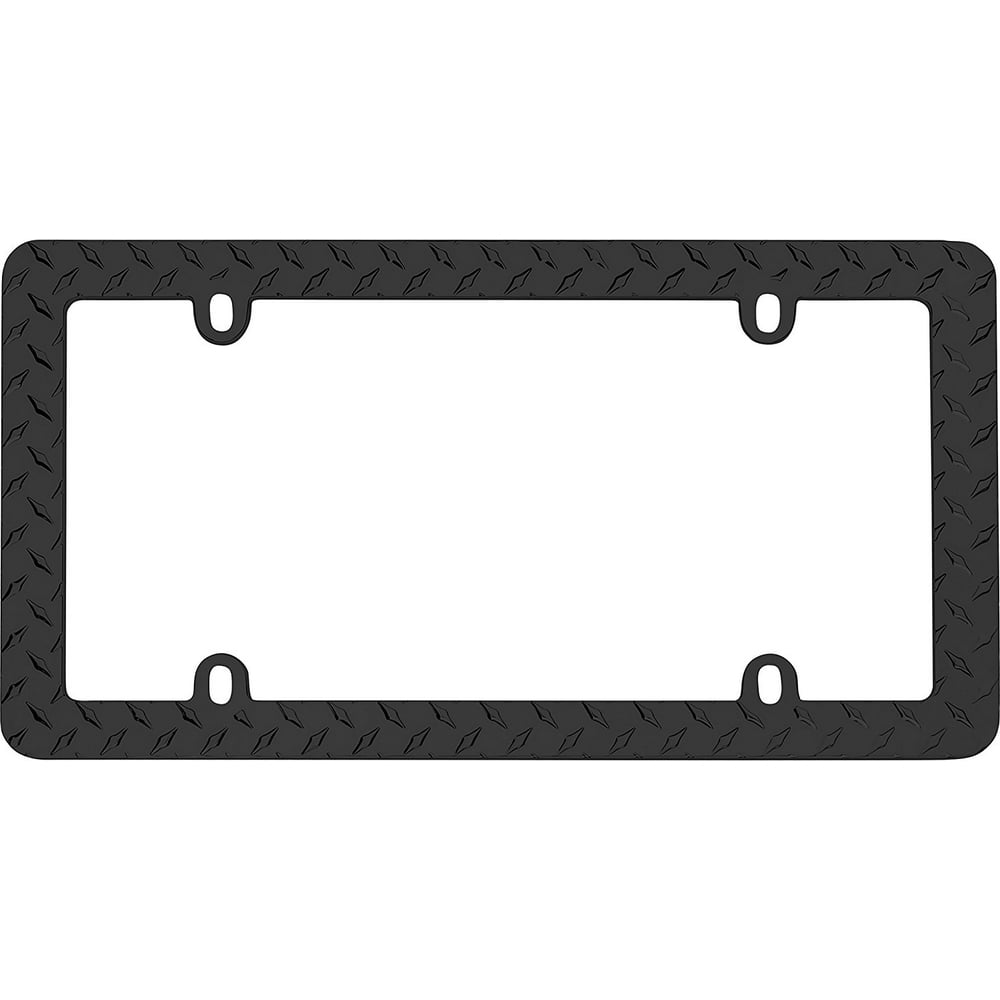 30850 Matte Black 'Diamond' License Plate Frame, This matte black ...