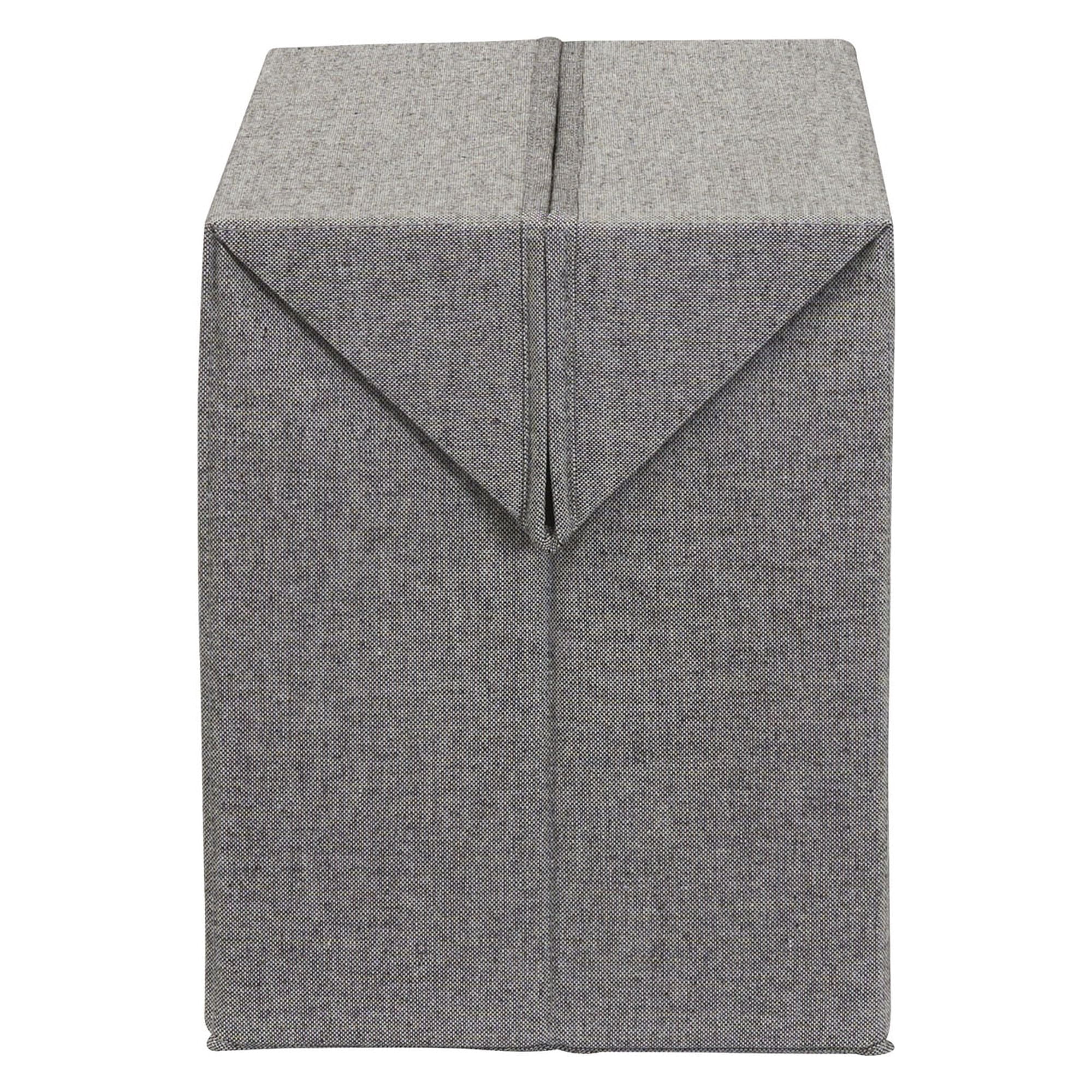 Household Essentials Expandable Fabric Storage Bin, Gray, Tall