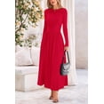 thumbnail image 4 of Vestido largo PRETTYGARDEN para mujer, primavera 2025, manga larga, 4 of 9